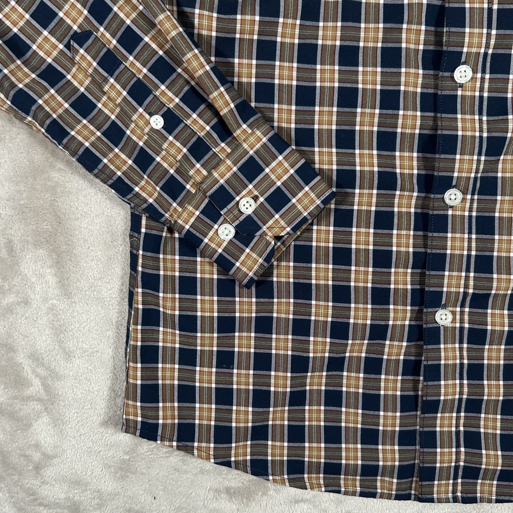 Under 510 Dress Shirt Mens XS Blue Plaid Lightweight Button Down Long Sleeve EUC - Picture 7 of 15